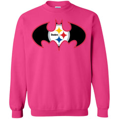 We Are The Pittsburgh Steelers Batman Nfl Mashup Crewneck Pullover Sweatshirt Crewneck Pullover Sweatshirt - parenttees