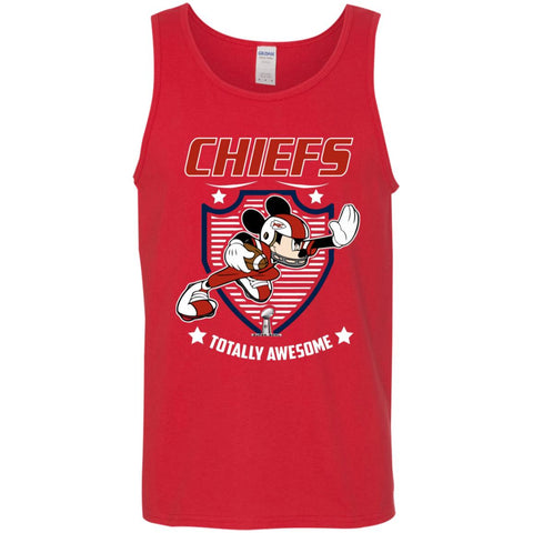 Nfl – Kansas City Chiefs Totally Awesome Mickey Mouse Super Bowl 2019 Football Men Cotton Tank Red / X-Small Men Cotton Tank - parenttees