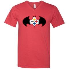 We Are The Pittsburgh Steelers Batman Nfl Mashup Men V-Neck T-Shirt Men V-Neck T-Shirt - parenttees