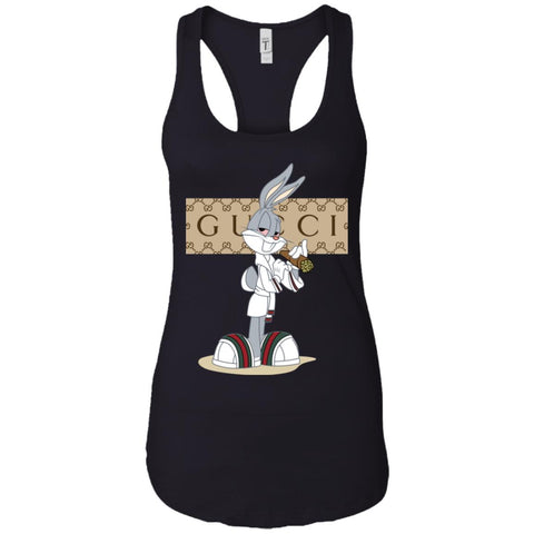 Gucci Rabbit Smoking Funny T-shirt Women Tank Top Black / X-Small Women Tank Top - parenttees