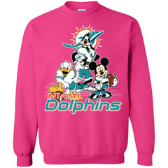 Mickey Mouse Miami Dolphins American Football Nfl Sports Shirt Crewneck Pullover Sweatshirt Crewneck Pullover Sweatshirt - parenttees