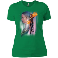 Captain Marvel Flying Space Portrait Women Cotton T-Shirt Women Cotton T-Shirt - parenttees