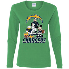 Mickey Mouse Los Angeles Chargers American Football Nfl Sports Shirt Women Long Sleeve Shirt Women Long Sleeve Shirt - parenttees