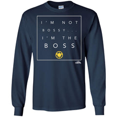 Captain Marvel Not Bossy I'm The Boss Men Long Sleeve Shirt Men Long Sleeve Shirt - parenttees