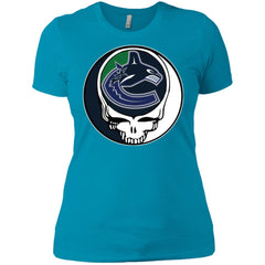 Vancouver Canucks Grateful Dead Steal Your Face Hockey Nhl Shirts Women Cotton T-Shirt Women Cotton T-Shirt - parenttees