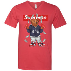 Supreme Bear Hot Trending T-shirt Men V-Neck T-Shirt Men V-Neck T-Shirt - parenttees