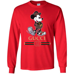 Gucci Mickey Kitty beauty T-shirt Men Long Sleeve Shirt T-Shirts - parenttees