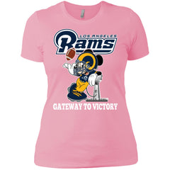 Los Angeles Rams Gateway To Victory Super Bowl 2019 Mickey Mouse Football Nfl Women Cotton T-Shirt Women Cotton T-Shirt - parenttees