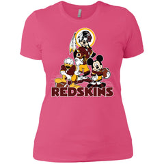 Mickey Mouse Washington Redskins American Football Nfl Sports Shirt Women Cotton T-Shirt Women Cotton T-Shirt - parenttees