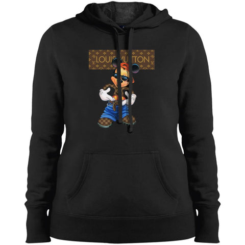 Louis Vuitton Mickey Mouse Cartoon T-shirt Women Hooded Sweatshirt Black / X-Small Women Hooded Sweatshirt - parenttees