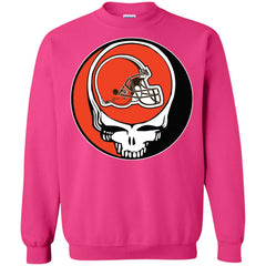 Cleveland Browns Grateful Dead Steal Your Face Football Nfl Shirts Crewneck Pullover Sweatshirt Crewneck Pullover Sweatshirt - parenttees