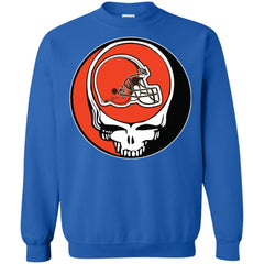 Cleveland Browns Grateful Dead Steal Your Face Football Nfl Shirts Crewneck Pullover Sweatshirt Crewneck Pullover Sweatshirt - parenttees