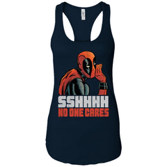 Marvel Deadpool Shhh No One Cares Whisper Women Tank Top Women Tank Top - parenttees