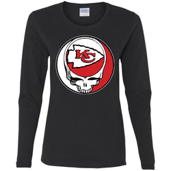 Kansas City Chiefs Grateful Dead Steal Your Face Football Nfl Shirts Women Long Sleeve Shirt