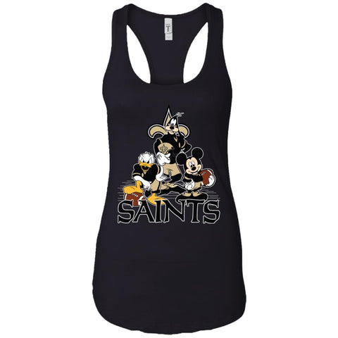 Mickey Mouse New Orleans Saints American Football Nfl Sports Shirt Women Tank Top Black / X-Small Women Tank Top - parenttees