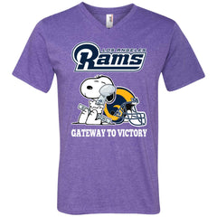 Los Angeles Rams Gateway To Victory Super Bowl 2019 Snoopy Football Nfl Men V-Neck T-Shirt Men V-Neck T-Shirt - parenttees