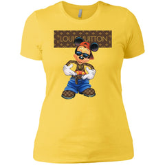 Louis Vuitton Mickey Mouse Cartoon T-shirt Women Cotton T-Shirt Women Cotton T-Shirt - parenttees