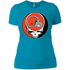 Cleveland Browns Grateful Dead Steal Your Face Football Nfl Shirts Women Cotton T-Shirt Women Cotton T-Shirt - parenttees