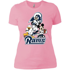 Mickey Mouse Los Angeles Rams American Football Nfl Sports Shirt Women Cotton T-Shirt Women Cotton T-Shirt - parenttees