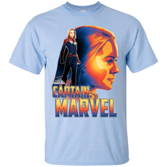 Captain Marvel Bold Sunset Portrait Men Cotton T-Shirt Men Cotton T-Shirt - parenttees