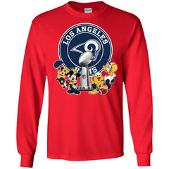 Los Angeles Rams Super Bowl 2019 Mickey Minnie Mouse Donald Daisy Duck Football Nfl Men Long Sleeve Shirt Men Long Sleeve Shirt - parenttees