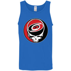 Carolina Hurricanes Grateful Dead Steal Your Face Hockey Nhl Shirts Men Cotton Tank Men Cotton Tank - parenttees