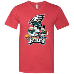 Mickey Mouse Philadelphia Eagle American Football Nfl Sports Shirt Men V-Neck T-Shirt