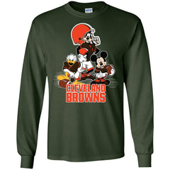 Mickey Mouse Cleveland Browns American Football Nfl Sports Shirt Men Long Sleeve Shirt Men Long Sleeve Shirt - parenttees