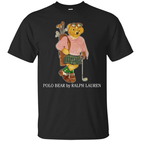 Polo Bear Ralph Lauren T-shirt Men Cotton T-Shirt Black / S Men Cotton T-Shirt - parenttees