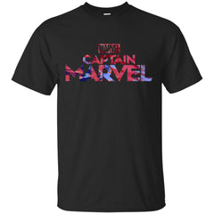 Captain Marvel Bold Tie Dye Movie Logo Men Cotton T-Shirt Men Cotton T-Shirt - parenttees