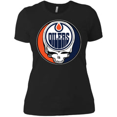 Edmonton Oilers Grateful Dead Steal Your Face Hockey Nhl Shirts Women Cotton T-Shirt Women Cotton T-Shirt - parenttees