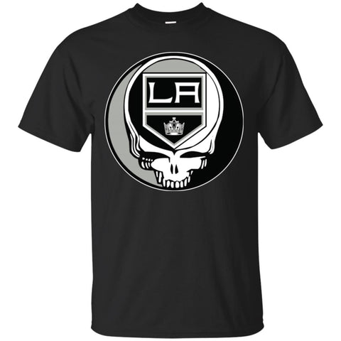 Los Angeles Kings Grateful Dead Steal Your Face Hockey Nhl Shirts Men Cotton T-Shirt Black / S Men Cotton T-Shirt - parenttees