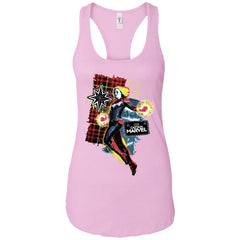 Captain Marvel Plaid Jean Patched Portrait Women Tank Top Women Tank Top - parenttees