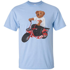 Supreme Bear Moto T-shirt Men Cotton T-Shirt Men Cotton T-Shirt - parenttees