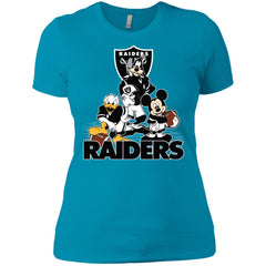 Mickey Mouse Oakland Raiders American Football Nfl Sports Shirt Women Cotton T-Shirt Women Cotton T-Shirt - parenttees