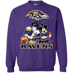 Mickey Mouse Baltimore Ravens American Football Nfl Sports Shirt Crewneck Pullover Sweatshirt Crewneck Pullover Sweatshirt - parenttees