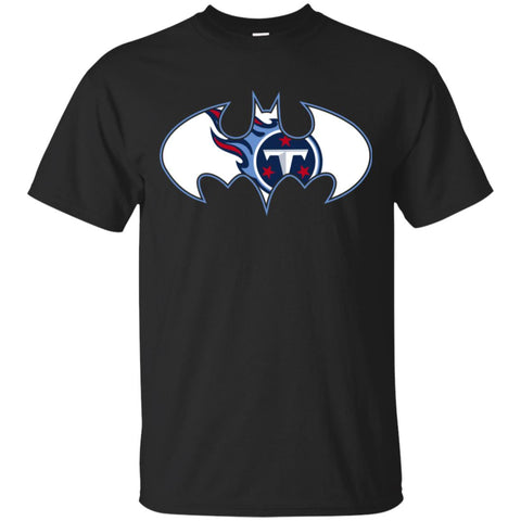 We Are The Tennessee Titans Batman Nfl Mashup Men Cotton T-Shirt Black / S Men Cotton T-Shirt - parenttees