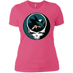 San Jose Sharks Grateful Dead Steal Your Face Hockey Nhl Shirts Women Cotton T-Shirt Women Cotton T-Shirt - parenttees