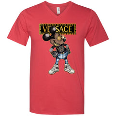 Versace Mickey Mouse Cartoon T-shirt Men V-Neck T-Shirt Men V-Neck T-Shirt - parenttees