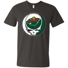 Minnesota Wild Grateful Dead Steal Your Face Hockey Nhl Shirts Men V-Neck T-Shirt Men V-Neck T-Shirt - parenttees