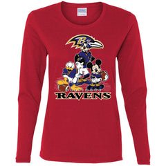 Mickey Mouse Baltimore Ravens American Football Nfl Sports Shirt Women Long Sleeve Shirt Women Long Sleeve Shirt - parenttees