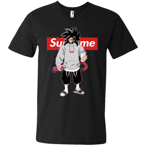 Supreme Dragon Ball Goku Best T-shirt Men V-Neck T-Shirt Black / S Men V-Neck T-Shirt - parenttees