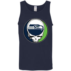 Seattle Seahawks Grateful Dead Steal Your Face Football Nfl Shirts Men Cotton Tank Men Cotton Tank - parenttees