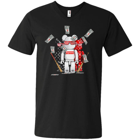 Supreme Lego Robot T-shirt Men V-Neck T-Shirt Black / S Men V-Neck T-Shirt - parenttees