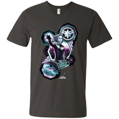 Captain Marvel Space Shapes Portrait Men V-Neck T-Shirt Men V-Neck T-Shirt - parenttees
