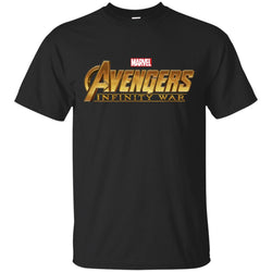 Marvel Avengers Infinity War Golden Logo Men Cotton T-Shirt