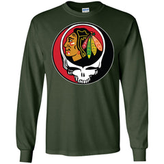 Chicago Blackhawks Grateful Dead Steal Your Face Hockey Nhl Shirts Men Long Sleeve Shirt Men Long Sleeve Shirt - parenttees