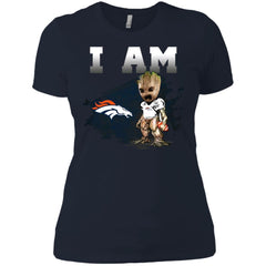 Nfl Denver Broncos I Am Groot T-shirt Women Cotton T-Shirt Women Cotton T-Shirt - parenttees