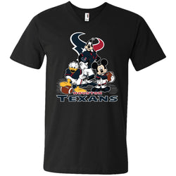 Mickey Mouse Houston Texans American Football Nfl Sports Shirt Men V-Neck T-Shirt