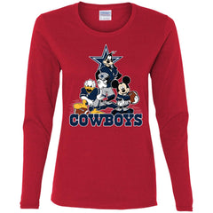 Mickey Mouse Dallas Cowboys American Football Nfl Sports Shirt Women Long Sleeve Shirt Women Long Sleeve Shirt - parenttees